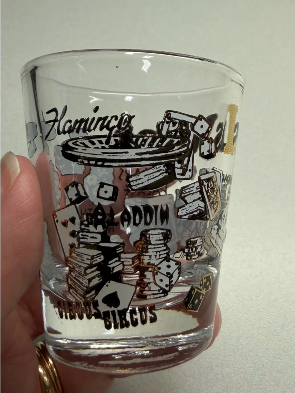 Las Vegas Gold & Black Casino Shot Glass - Picture 5 of 7